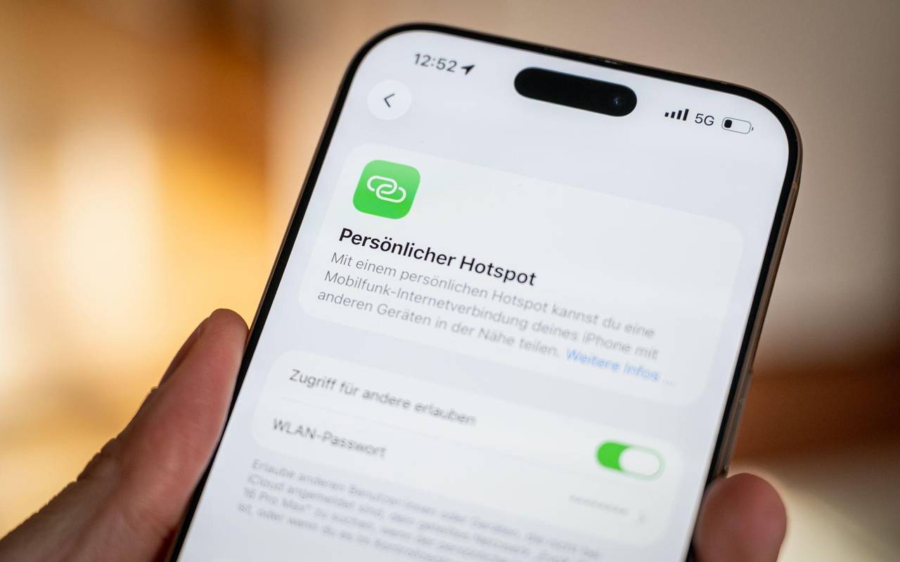 Tethering mit persönlichem Hotspot auf einem iPhone