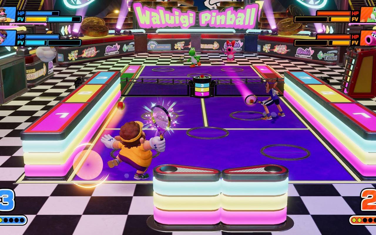 Screenshot vom Spiel «Mario Tennis Fever»