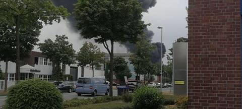 Industriebrand in Bocholt