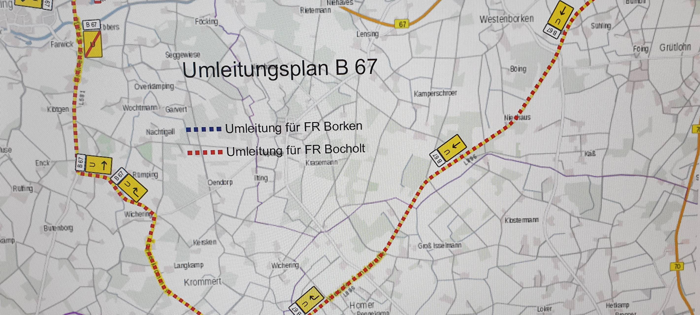 B 67 wird am Wochenende saniert