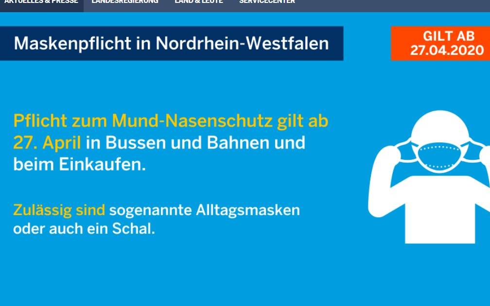 Maskenpflicht In Nrw Ab 27 April Radio Wmw