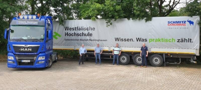 Eigener Sattelauflieger für Maschinenbaustudenten in Bocholt