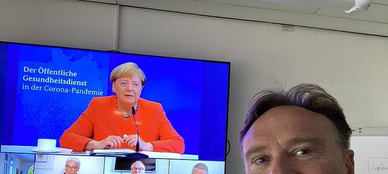 Videokonferenz mit der Kanzlerin