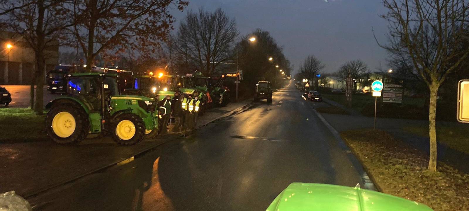 Landwirte-Protest vor K+K in Gronau