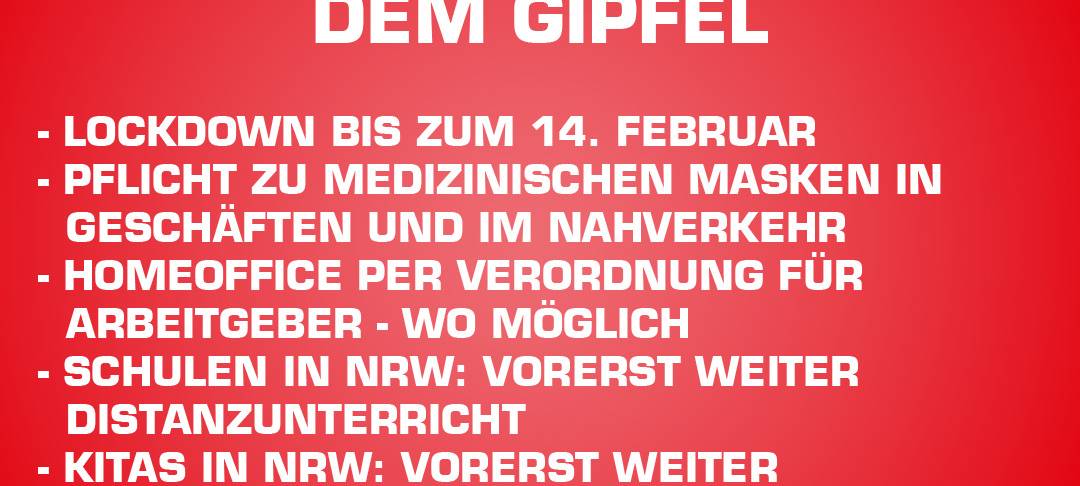 Lockdown wird verlängert - alle Maßnahmen im Überblick