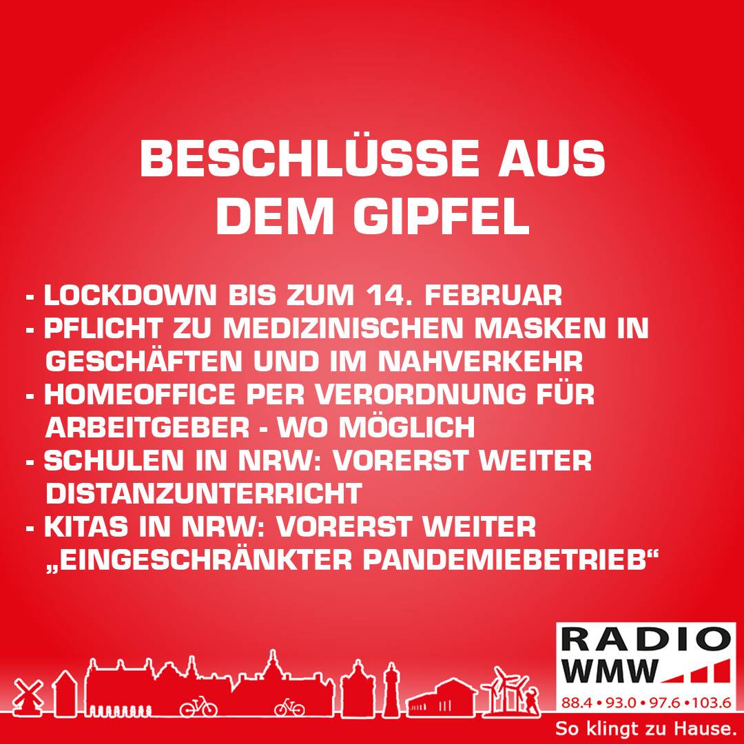 Lockdown wird verlängert - alle Maßnahmen im Überblick - Radio WMW