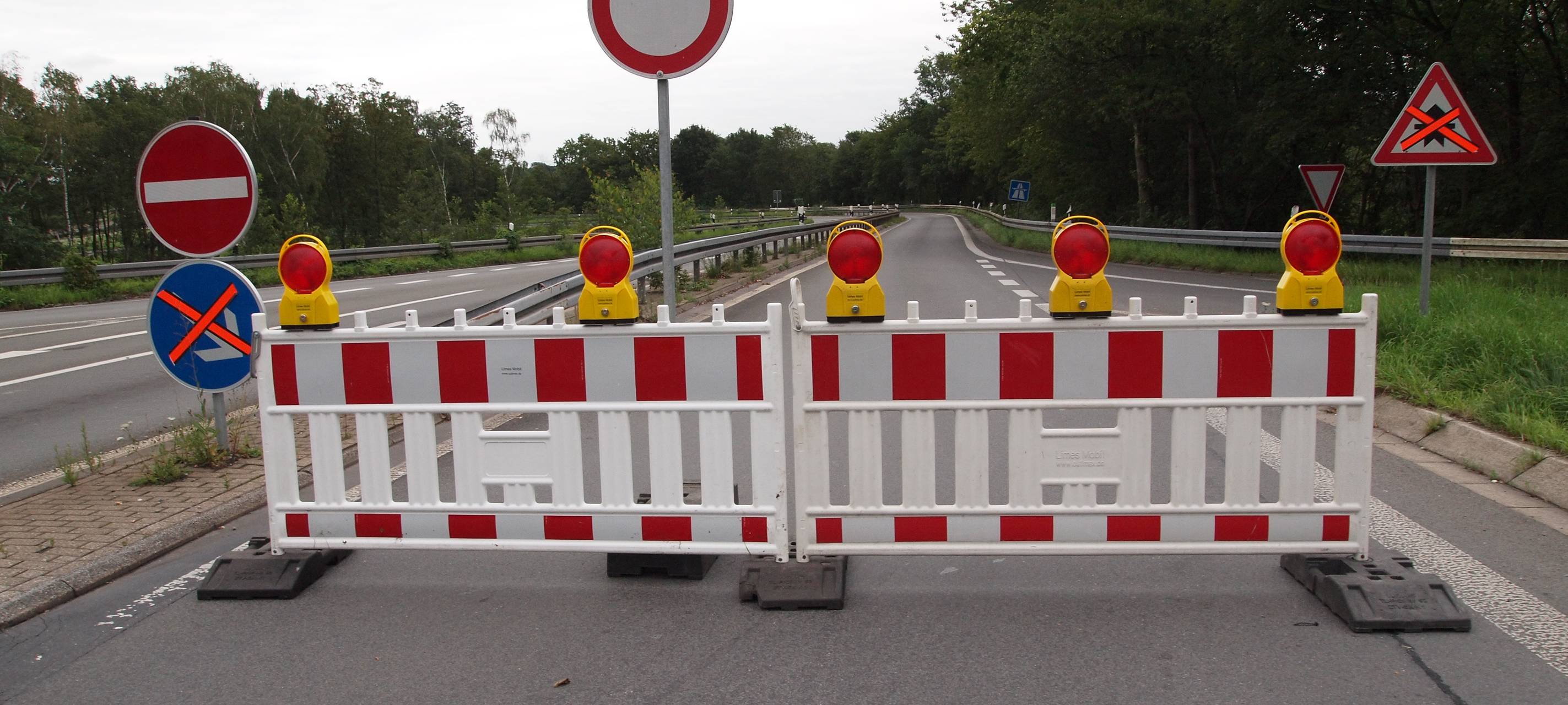 Sperrung der A31 AS Reken Richtung Ruhrgebiet