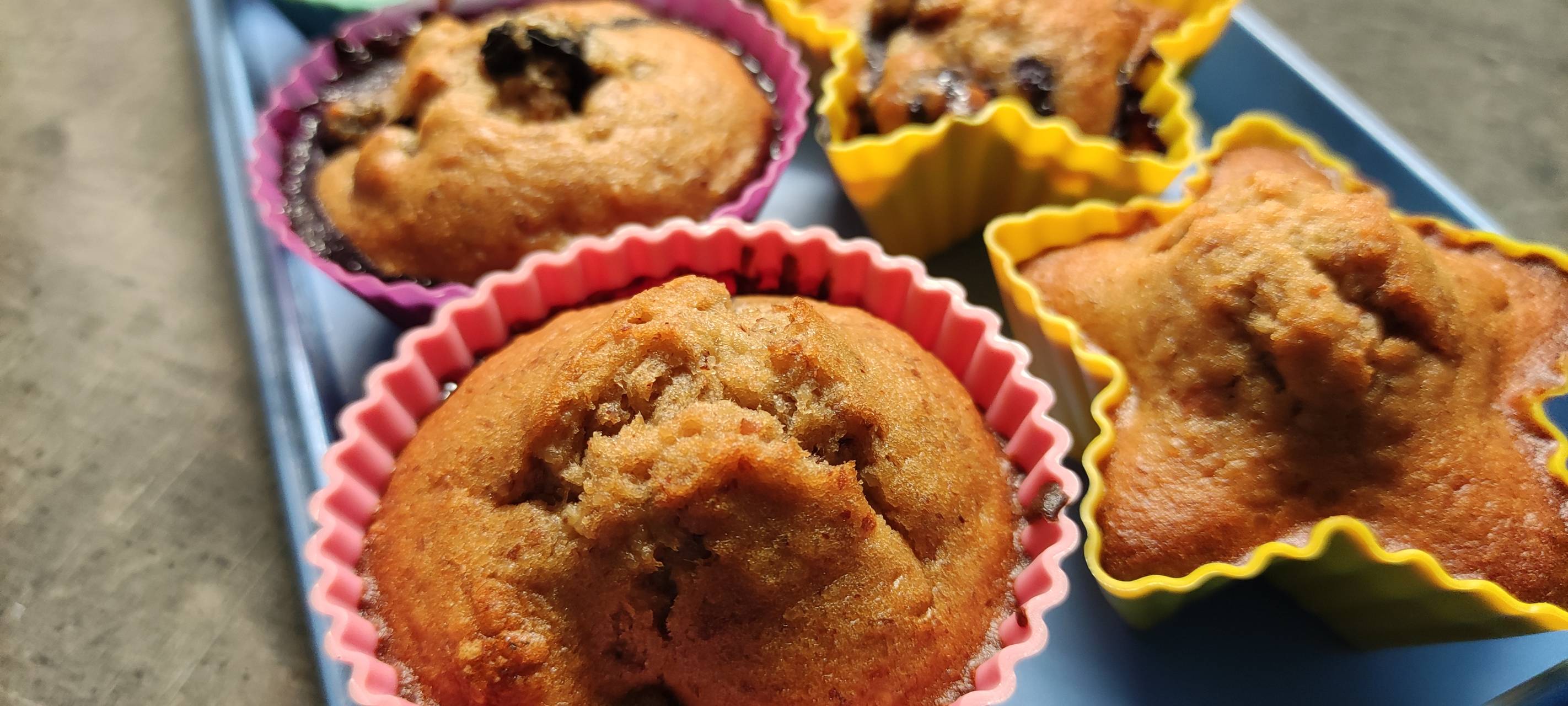 zuckerfreie Blaubeermuffins