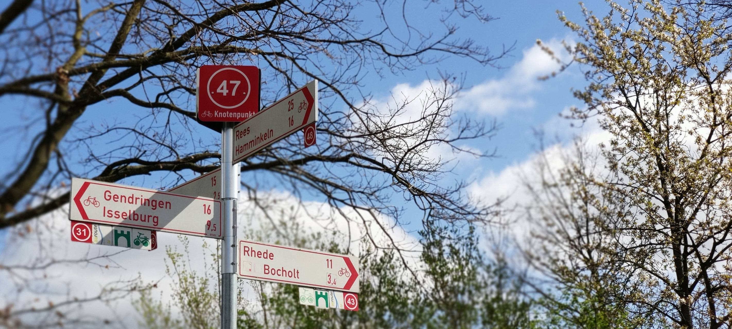 191 Knotenpunkte im Kreis für Radfahrer