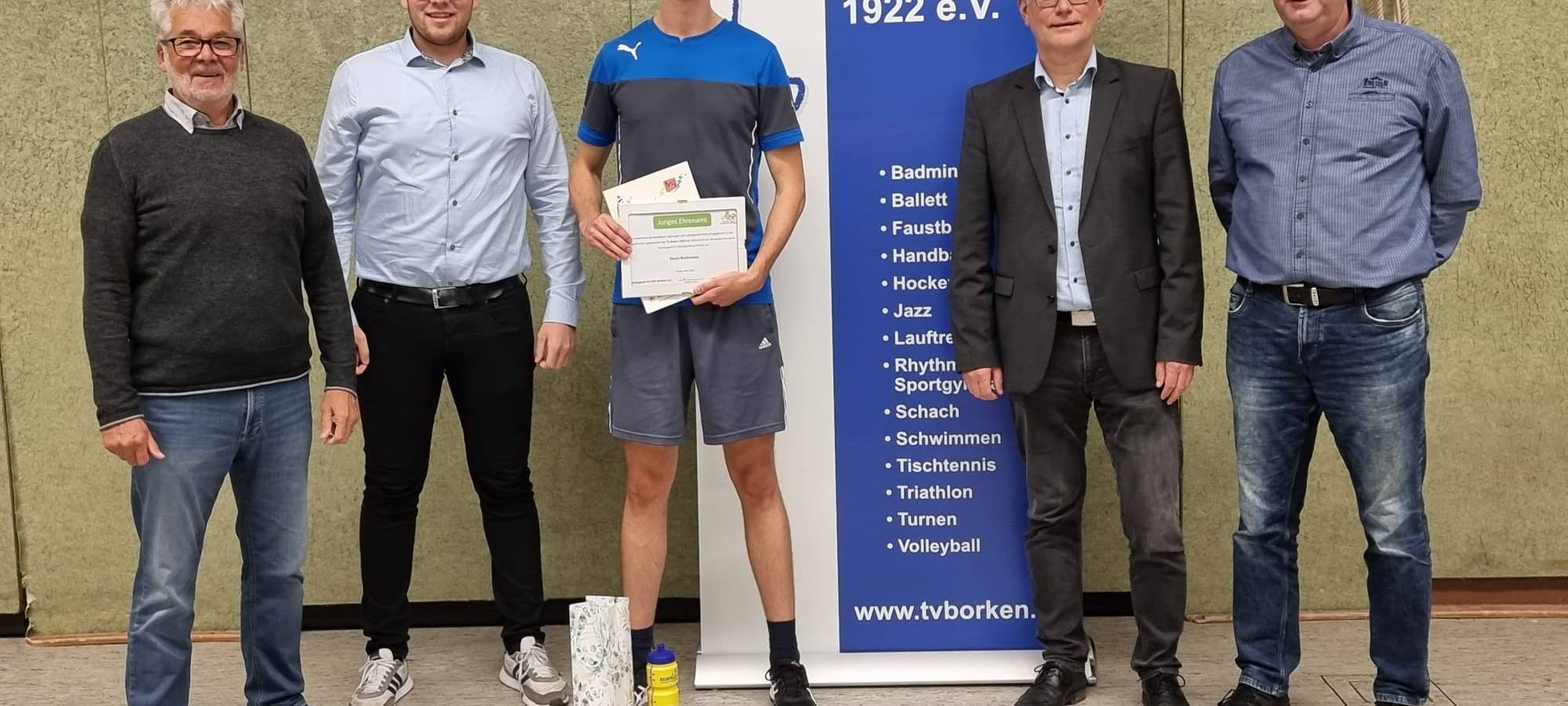 Auszeichnung für David Riethmann vom TV Borken