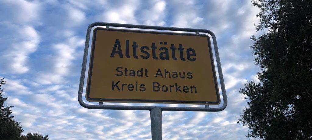 Falsches Ortsschild in Alstätte