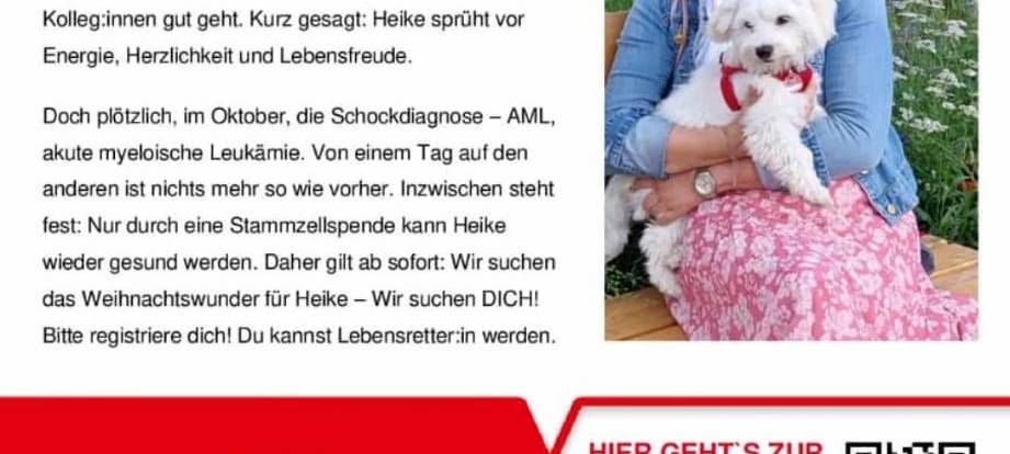 Stammzellenspende für Mutter aus Vreden gesucht