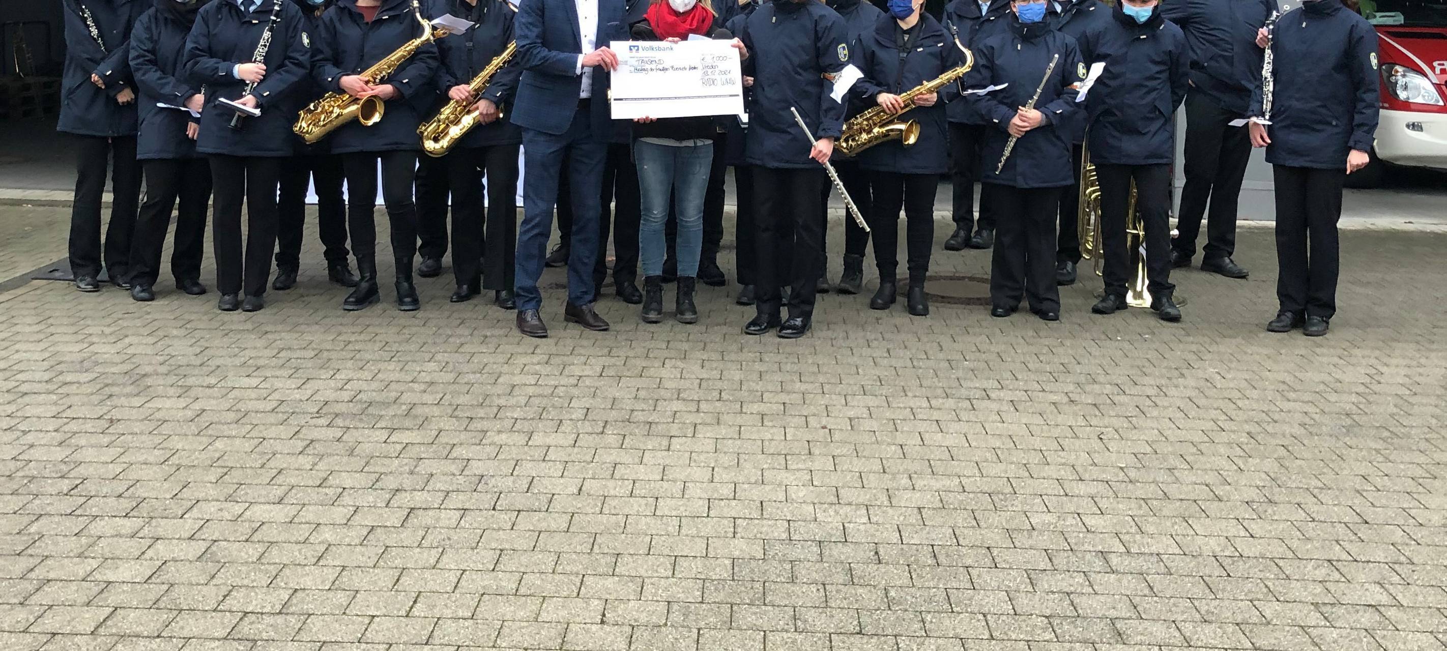 1000€ für den Musikzug der Freiwilligen Feuerwehr Vreden