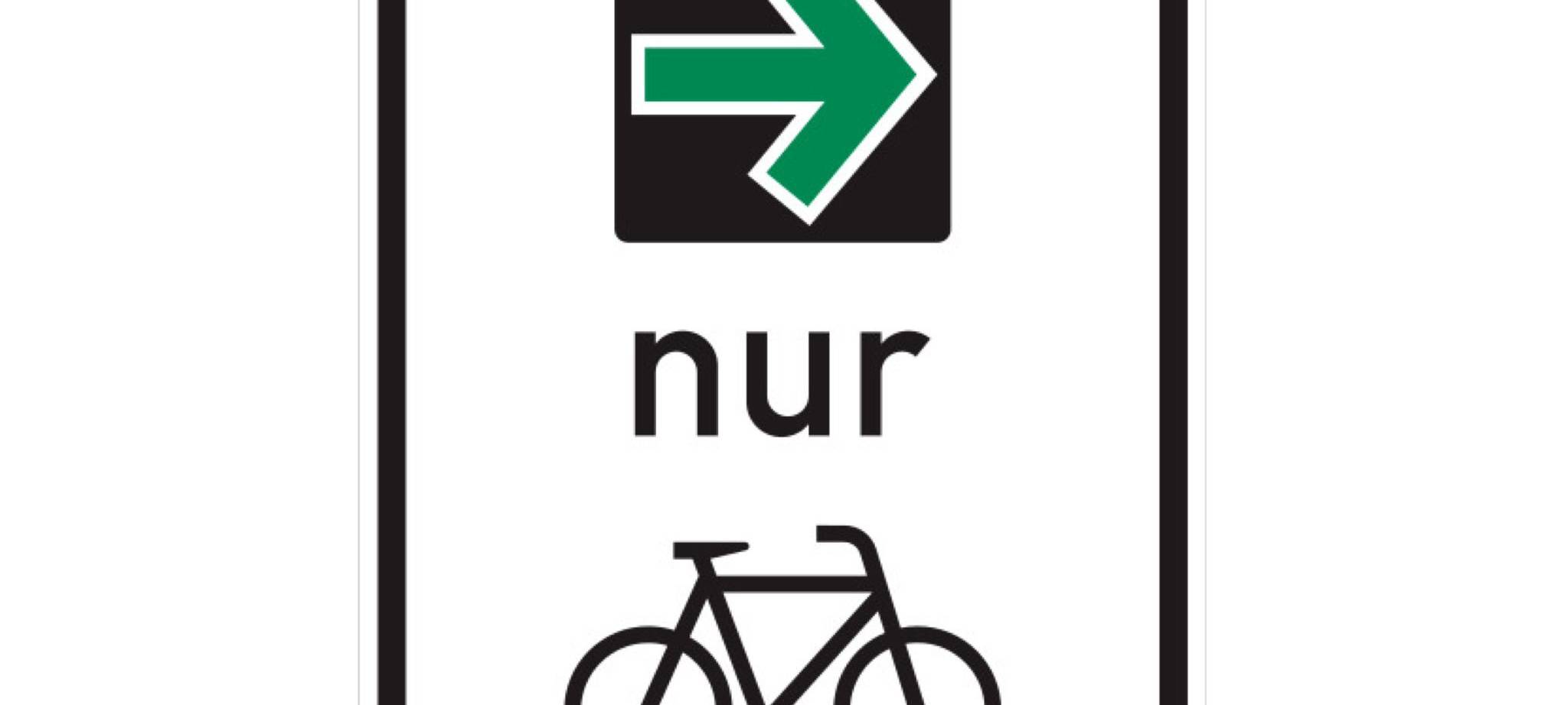 Bocholt: Grünpfeilschild für den Radverkehr