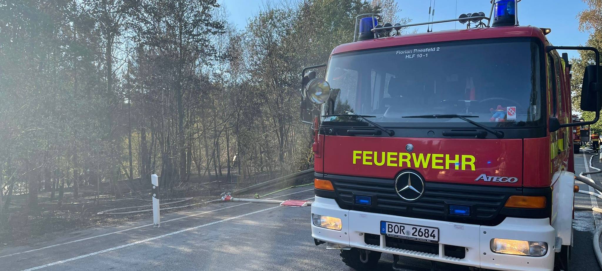 Waldbrand bei Schermbeck an der A31