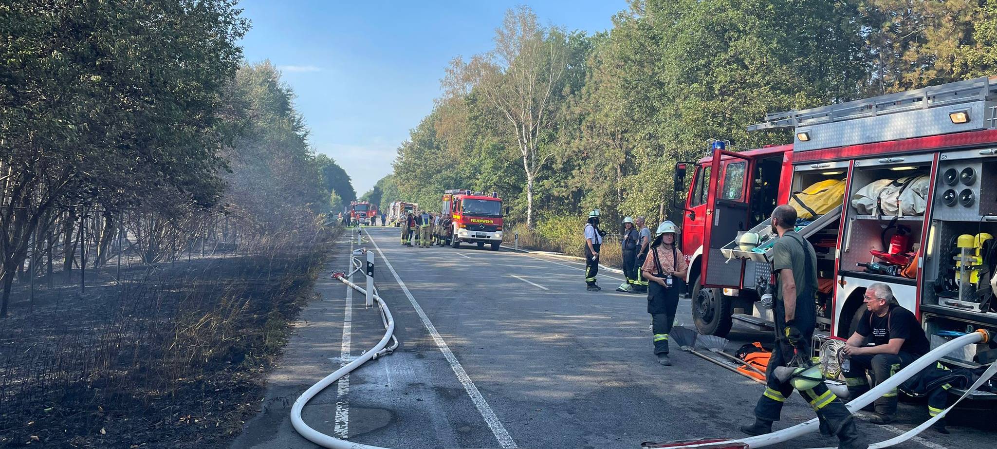 Waldbrand bei Schermbeck an der A31