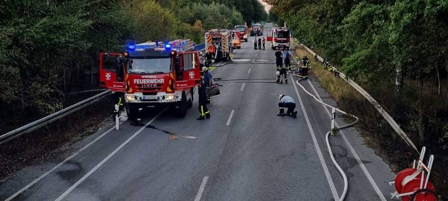 Waldbrand bei Schermbeck an der A31