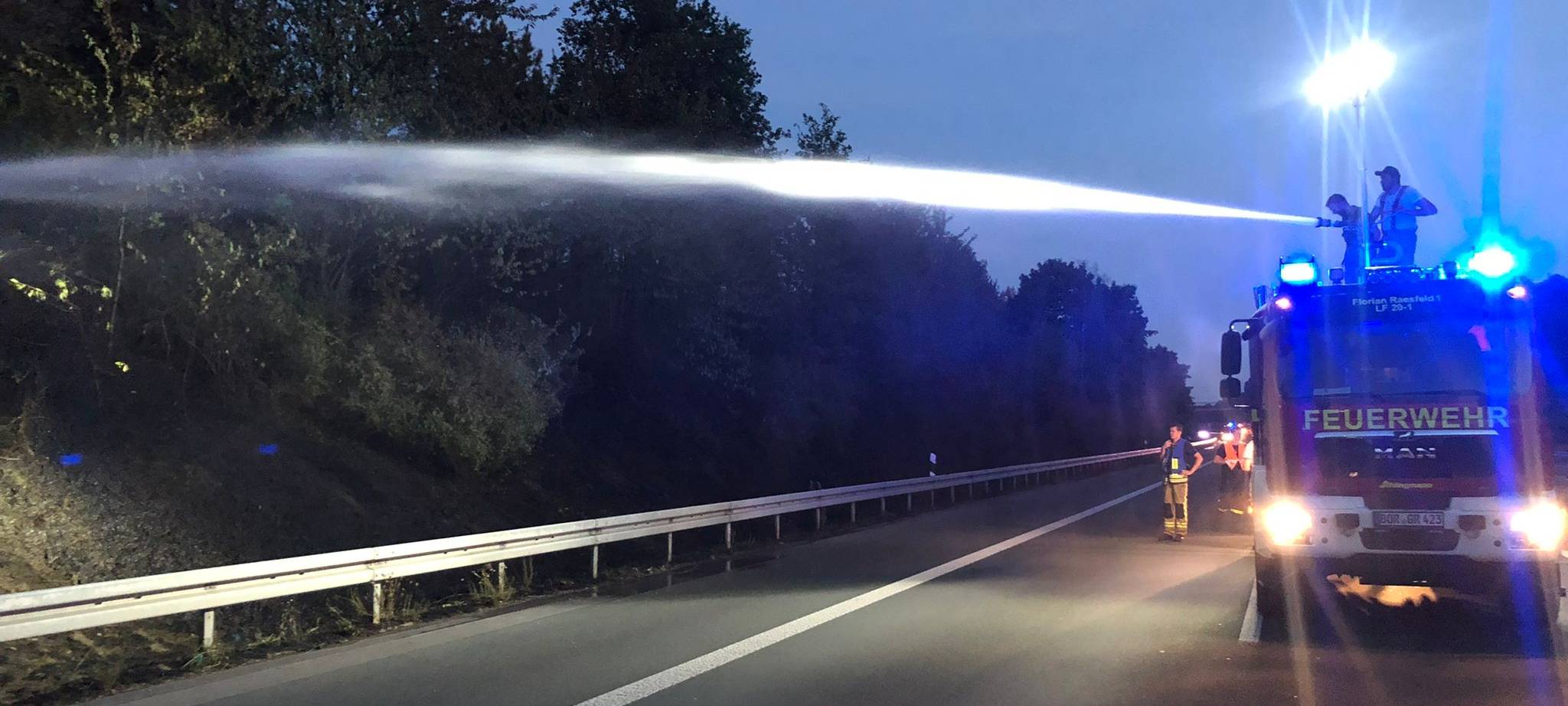 Waldbrand bei Schermbeck an der A31