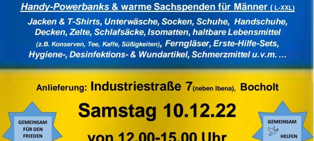 Halyna sammelt Sachspenden für die Ukraine