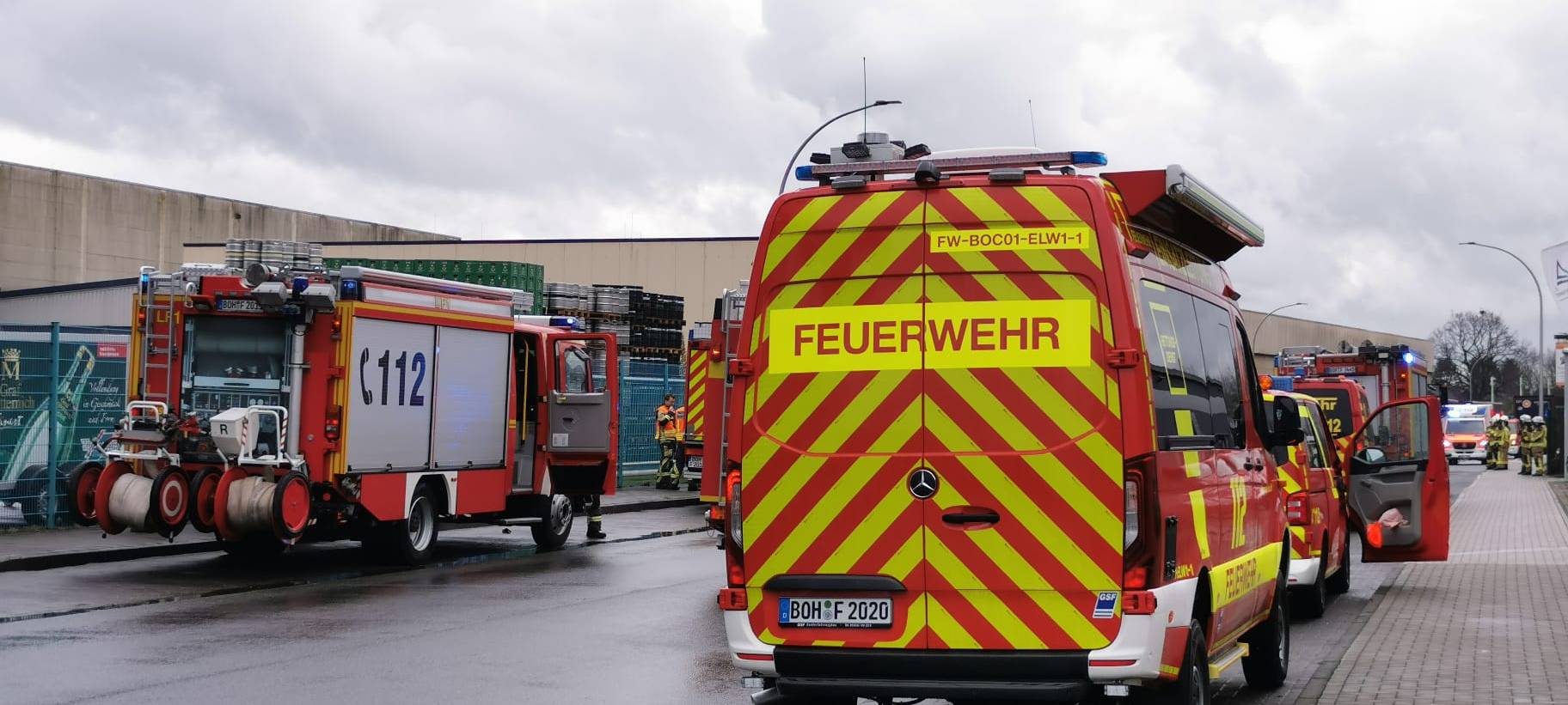 Großeinsatz bei Spedition Borchers in Borken