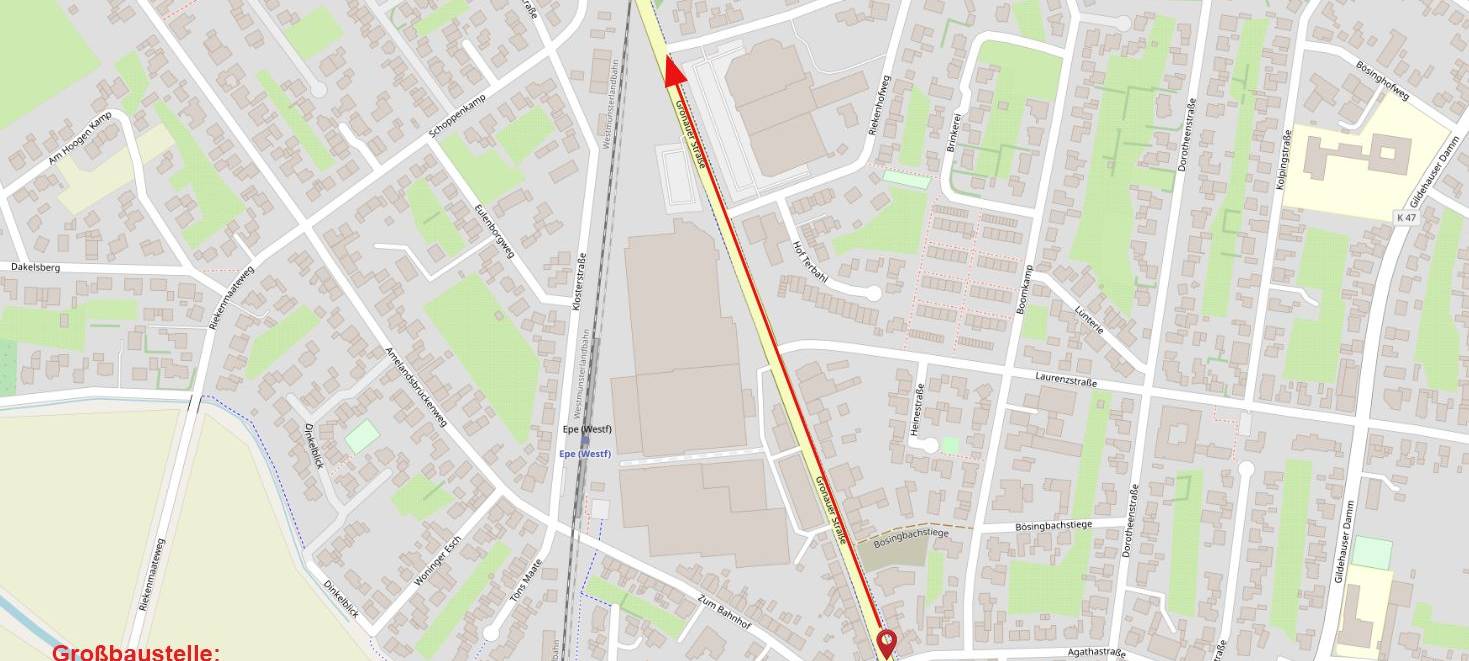 Halbseitige Sperrung der Gronauer Straße in Epe sorgt für Ärger
