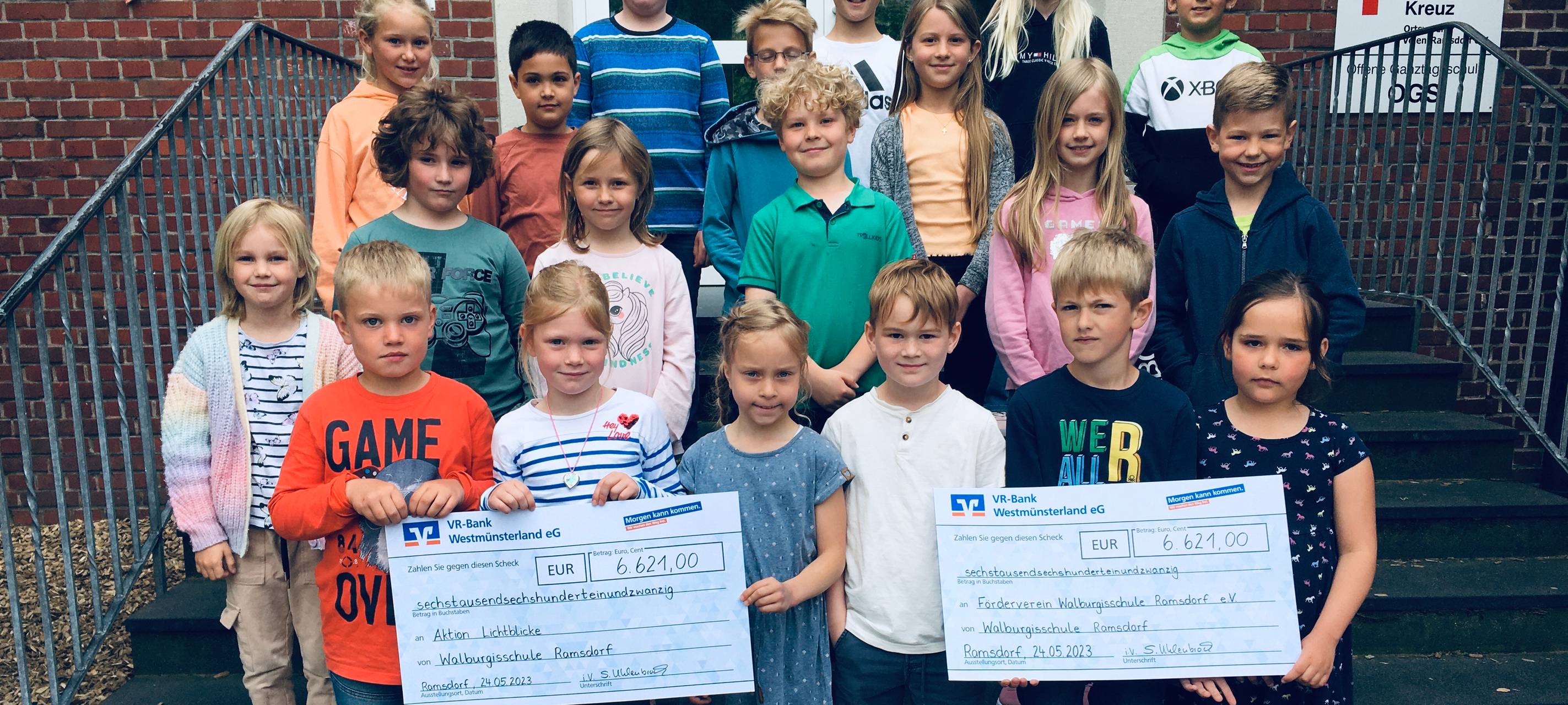 Sponsorenlauf der Walburgisschule Ramsdorf für guten Zweck