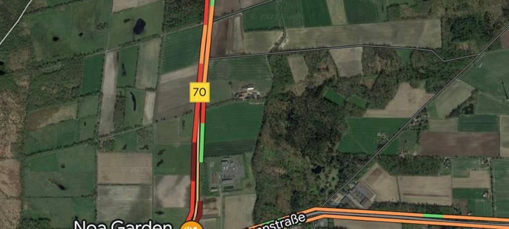 Unfall auf der B70 Gronau - Epe