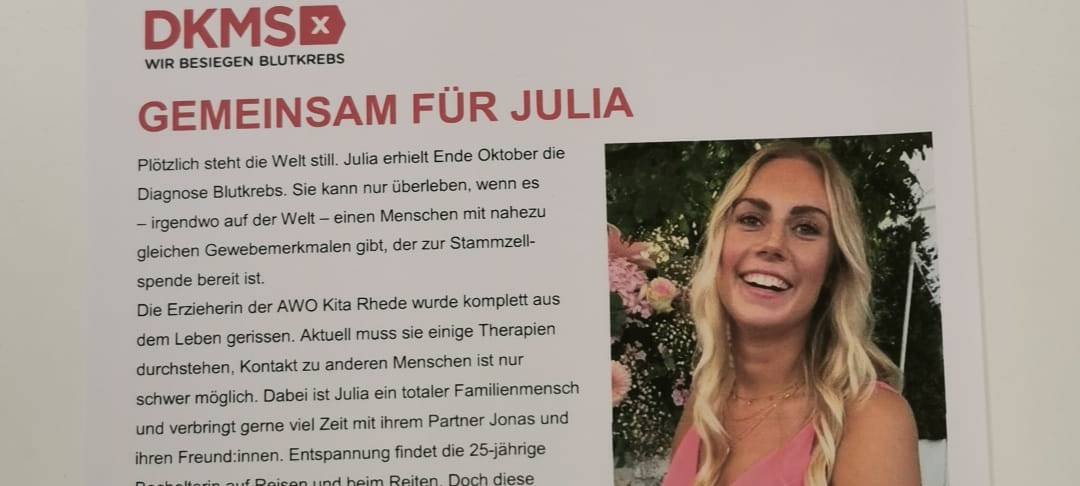 DKMS-Aktion für Julia aus Rhede