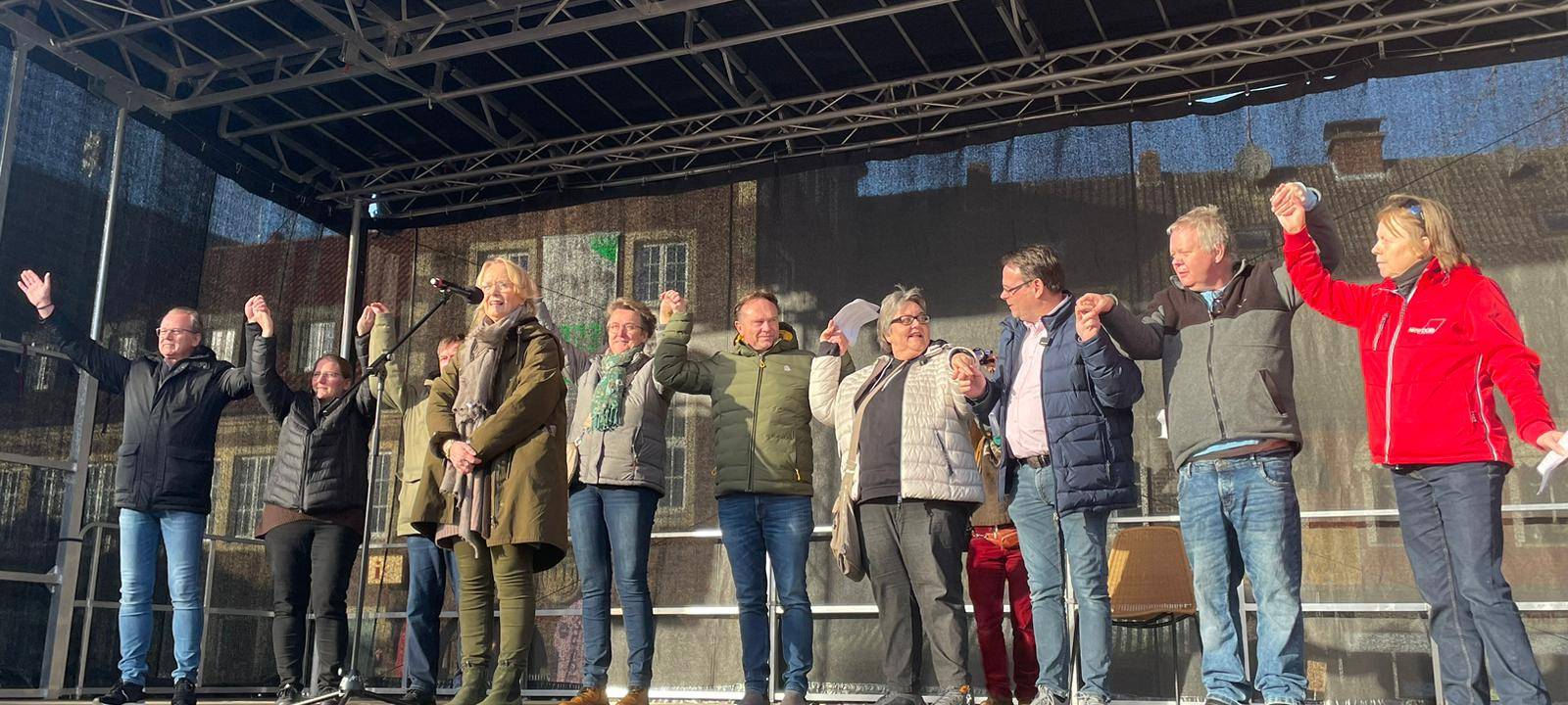 4500 bis 5000 bei Borkener Demo
