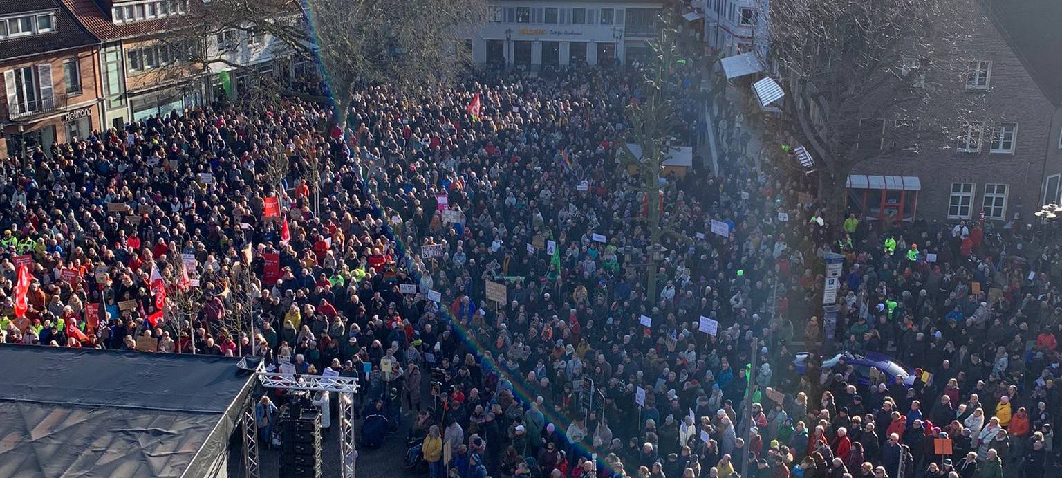 4500 bis 5000 bei Borkener Demo
