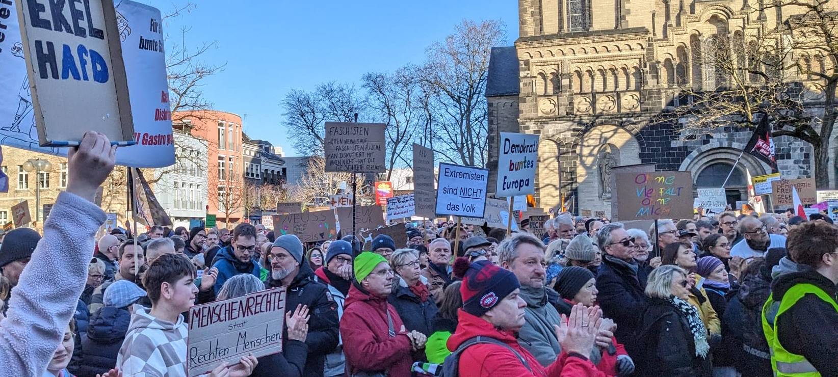Bocholt, Berliner Platz / Sperrung wegen Demo