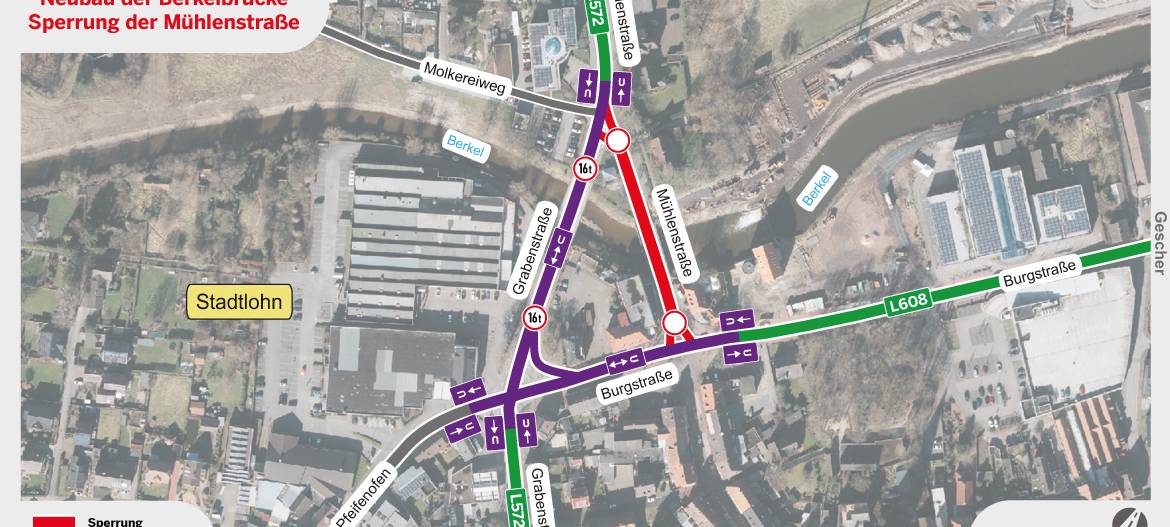 Maßnahme zum Bau der neuen Berkelbrücke startet