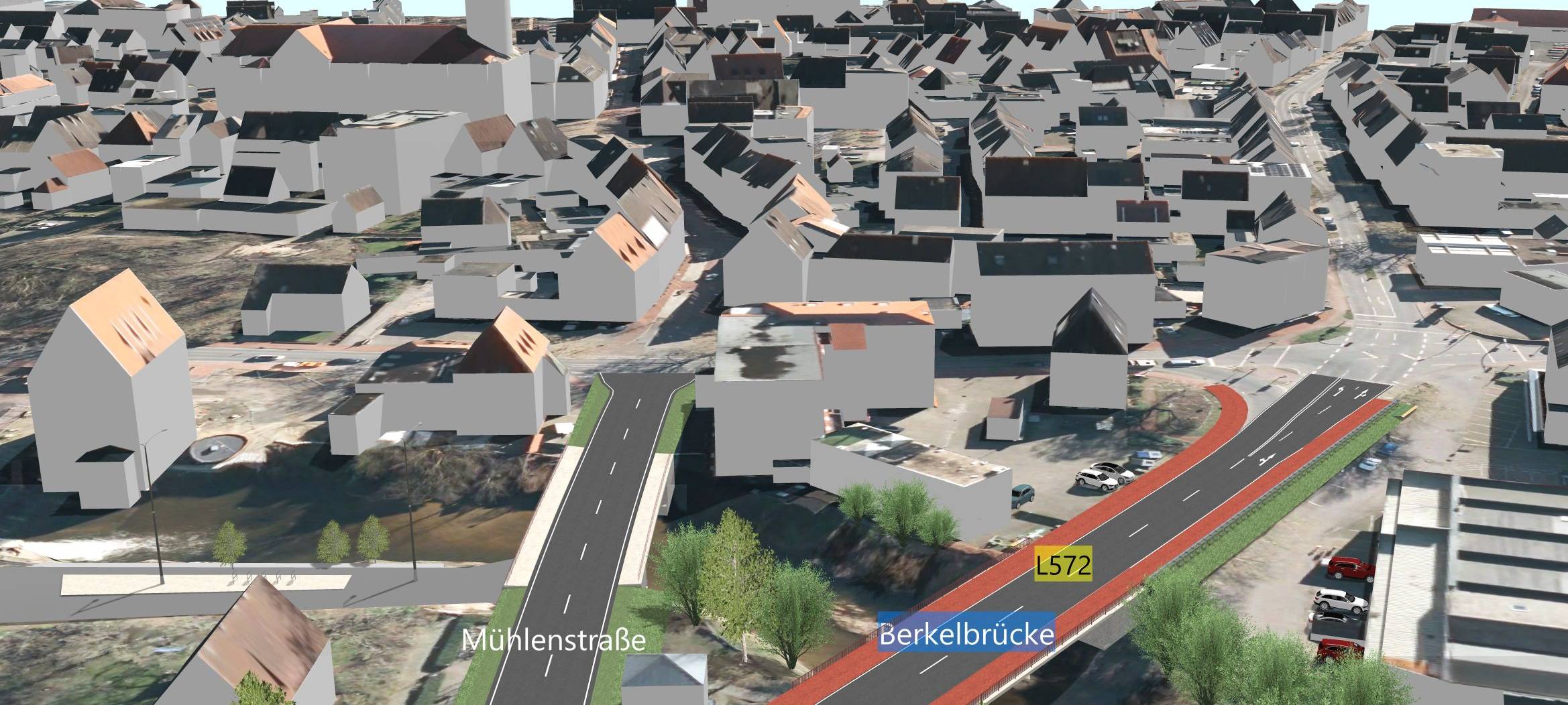 Maßnahme zum Bau der neuen Berkelbrücke startet