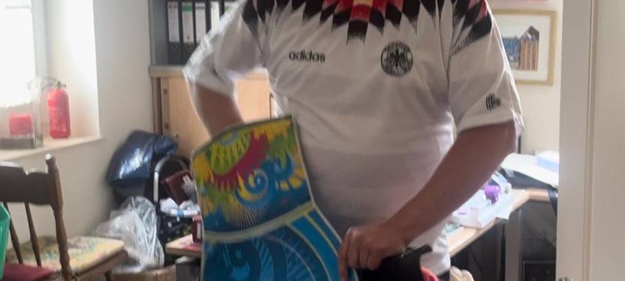 Ahauser Fussballfan besucht