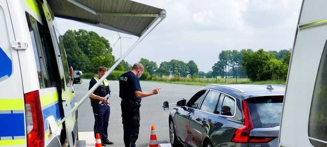 Wiegeaktion der Polizei