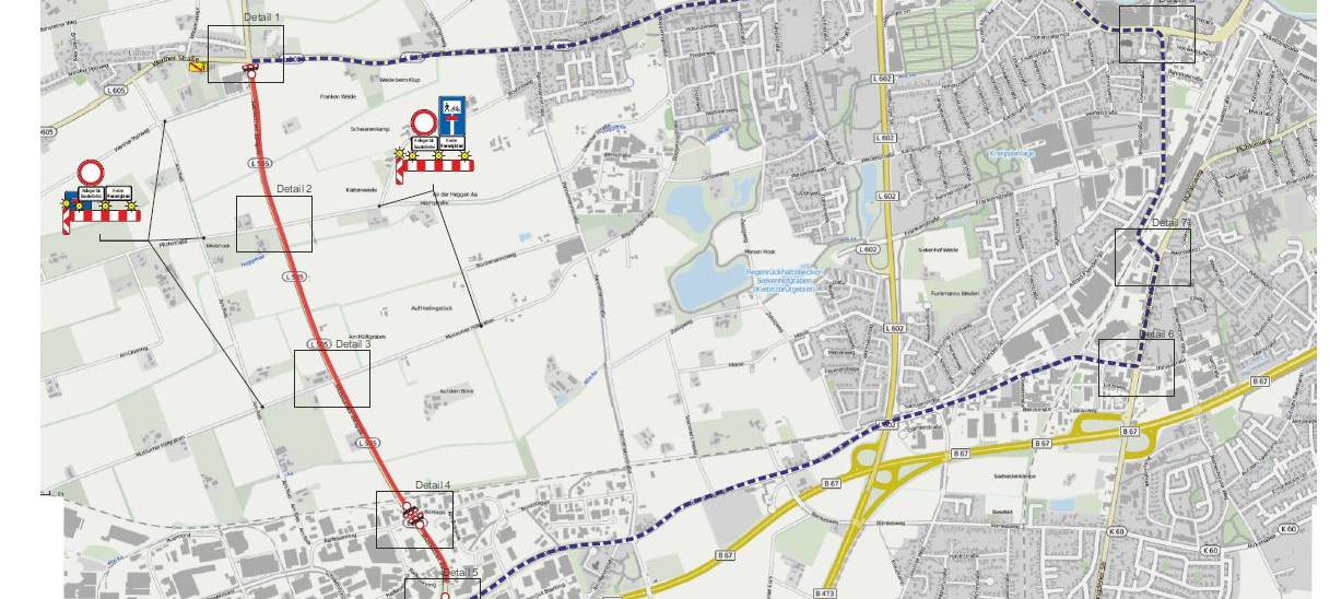 Mussum: Ab Dienstag massive Verkehrsbehinderungen