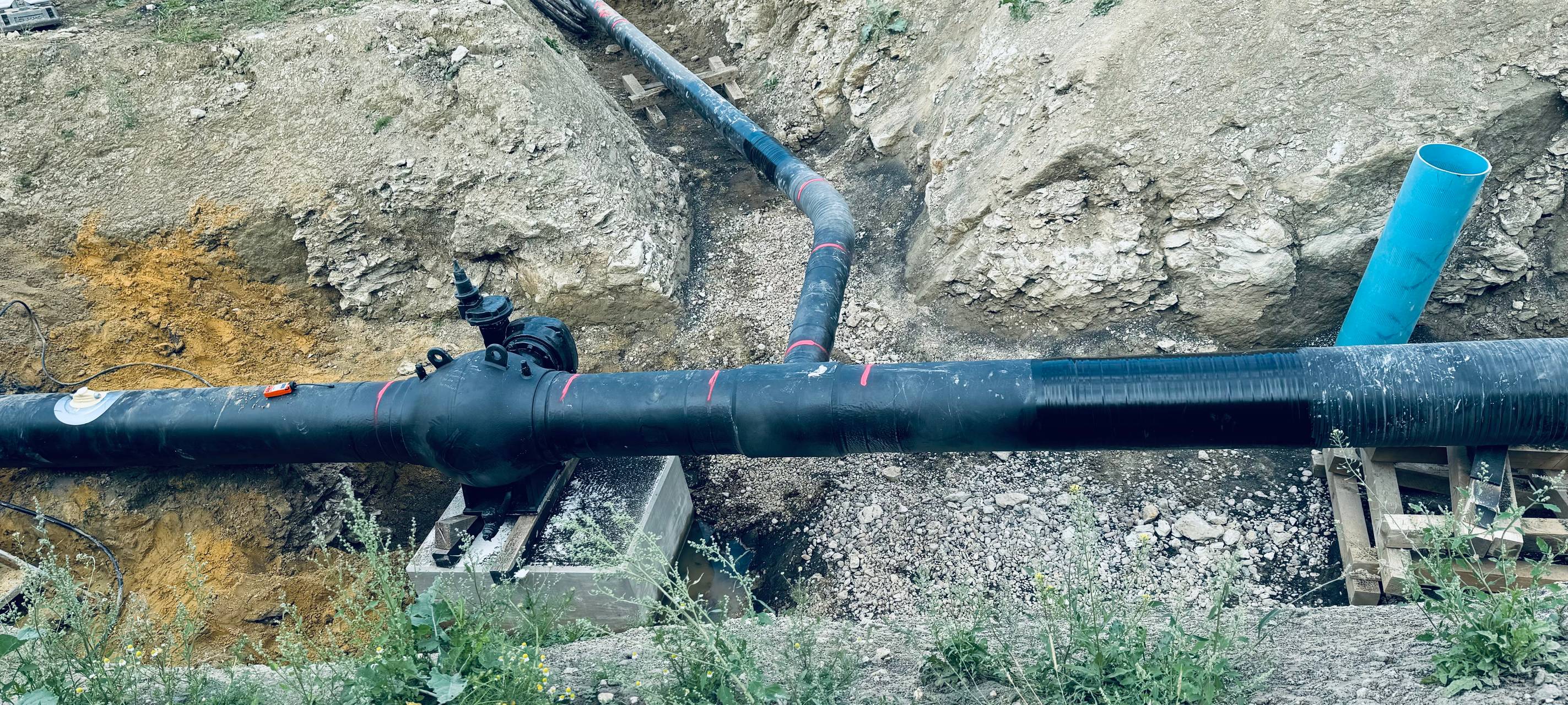 Bauarbeiten an grüner Wasserstoffleitung