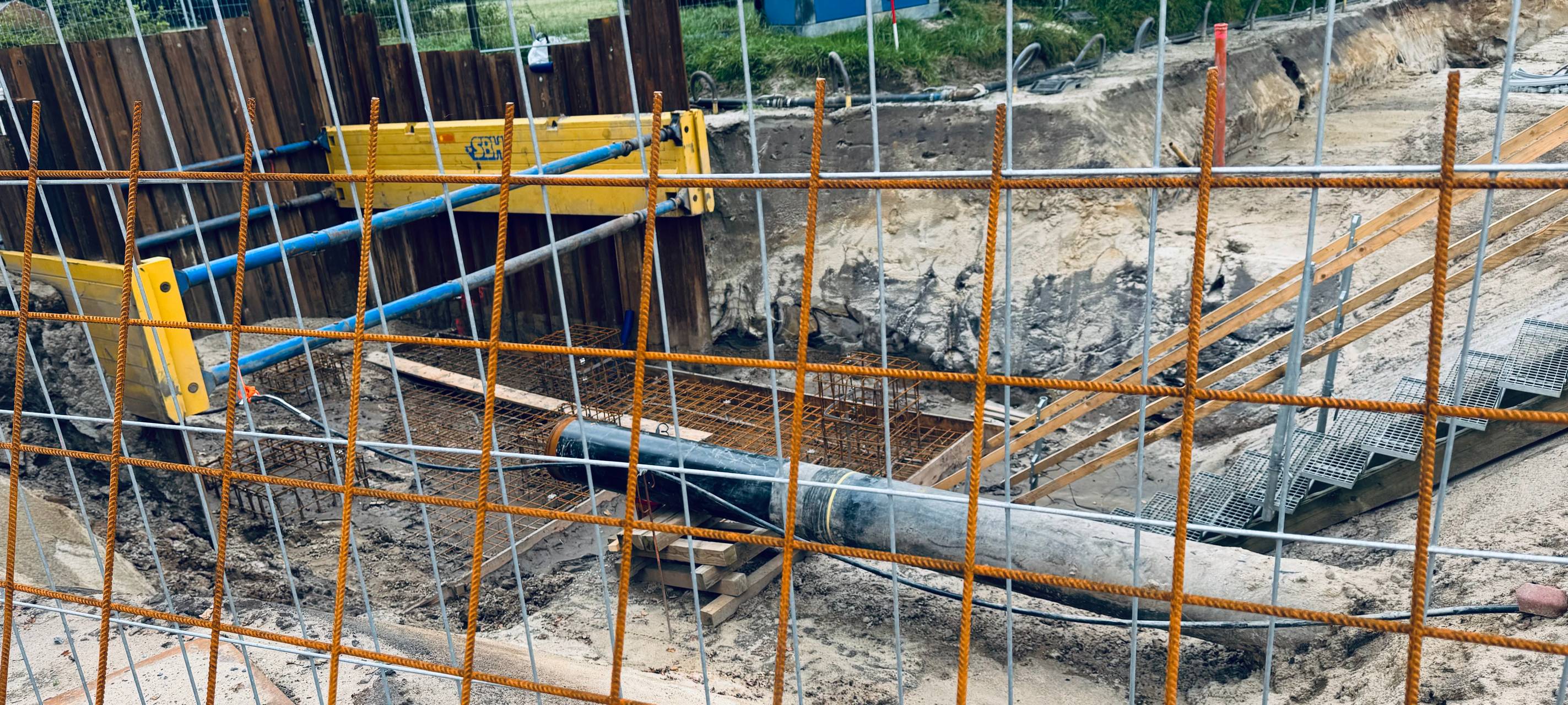 Bauarbeiten an grüner Wasserstoffleitung
