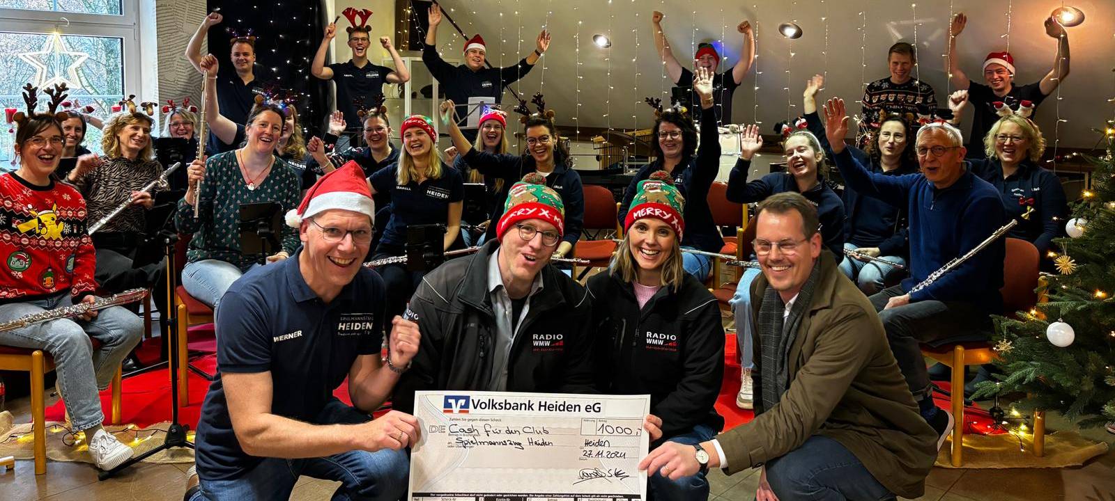 1.000 Euro für den Spielmannszug Heiden!