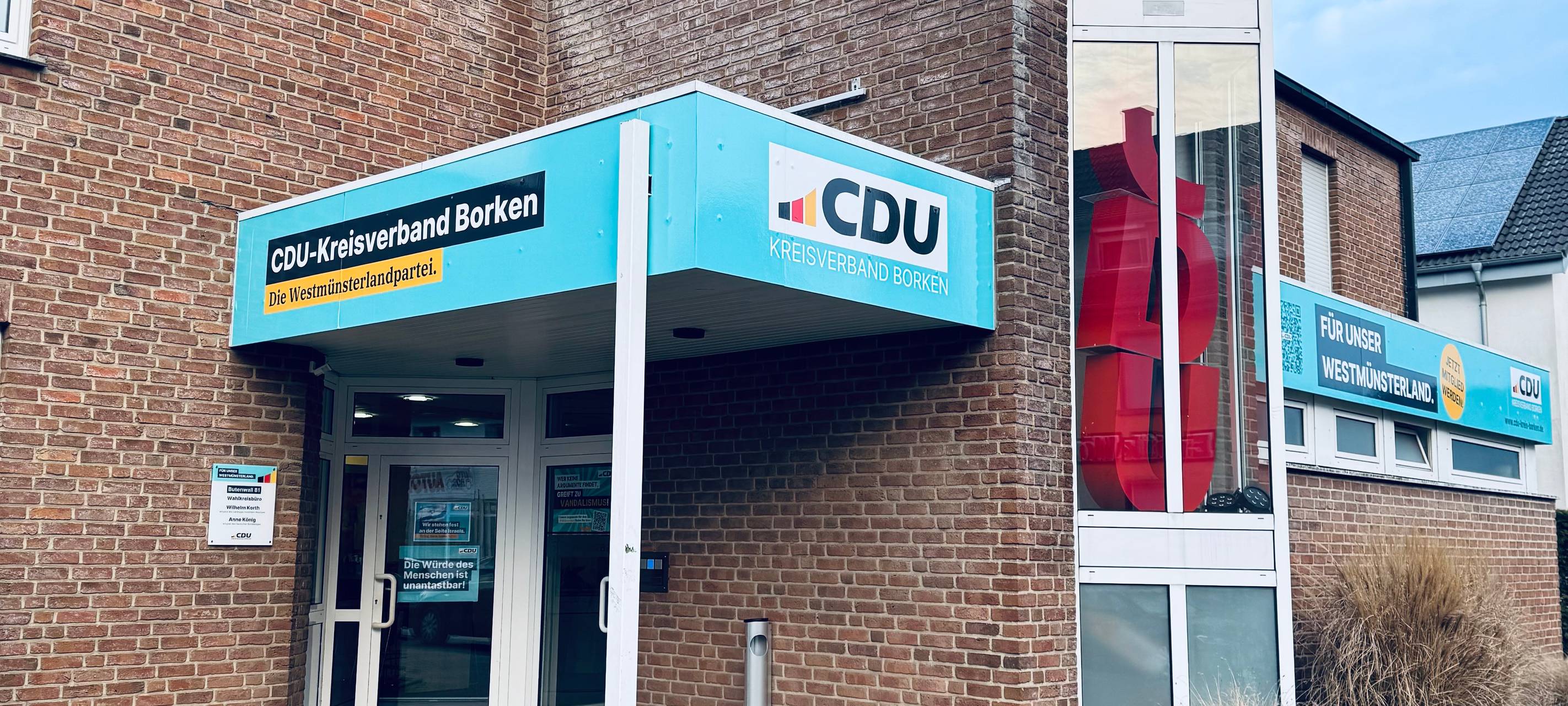Versuchte Brandstiftung an CDU-Geschäftsstelle in Borken