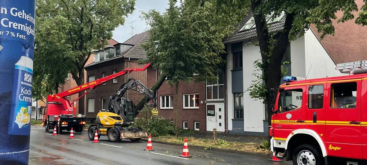 Unwetter im Westmünsterland: 250 Einsätze für Feuerwehr und THW