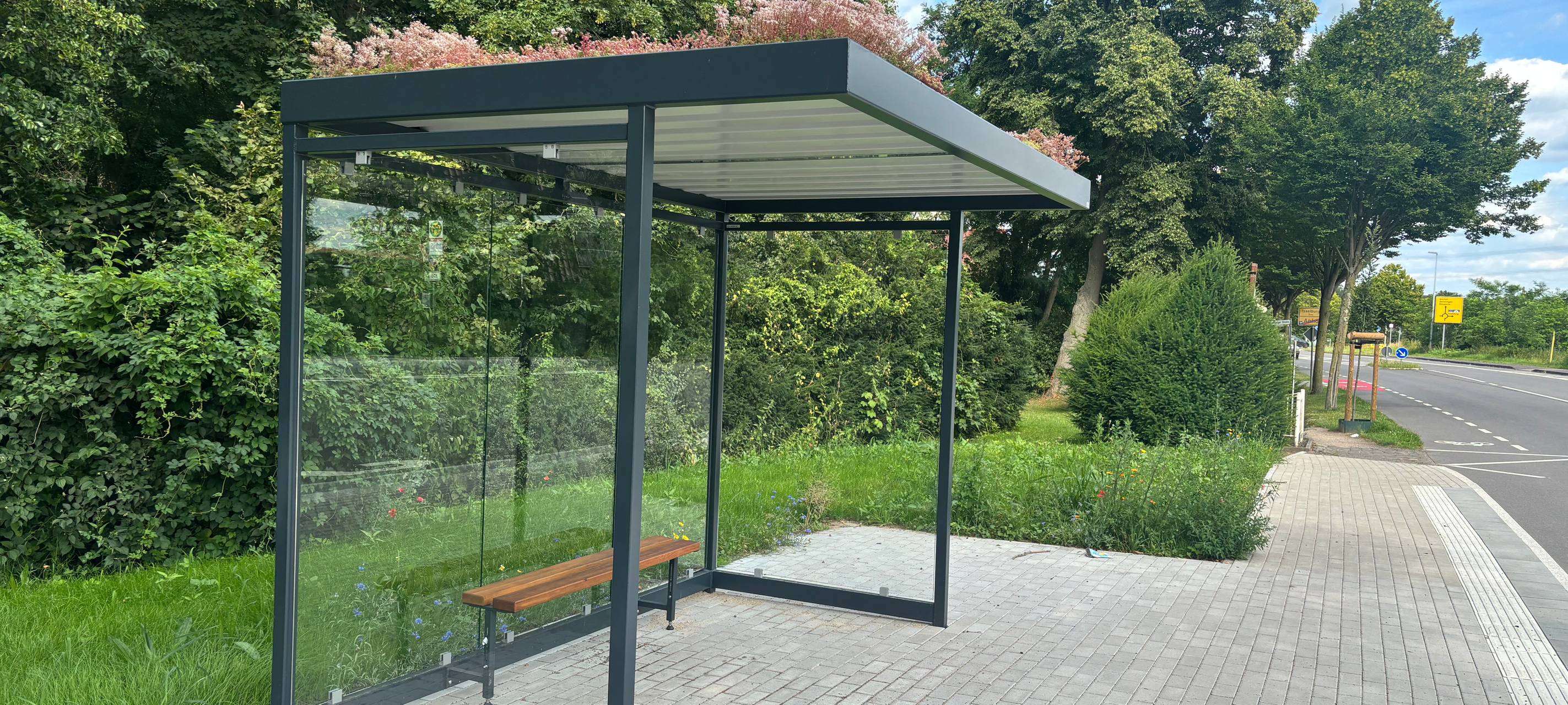 Nachhaltige Bushaltestellen in Anholt