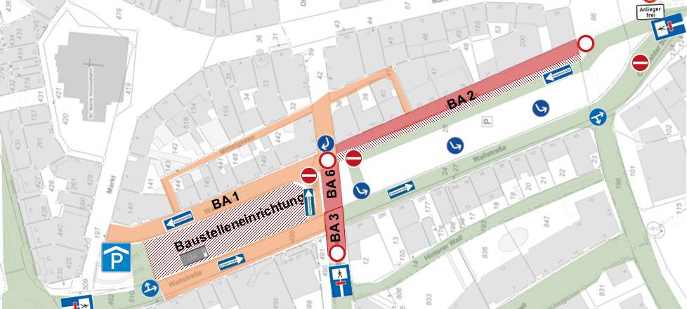 Bauarbeiten an der Ahauser Wallstraße kommen voran