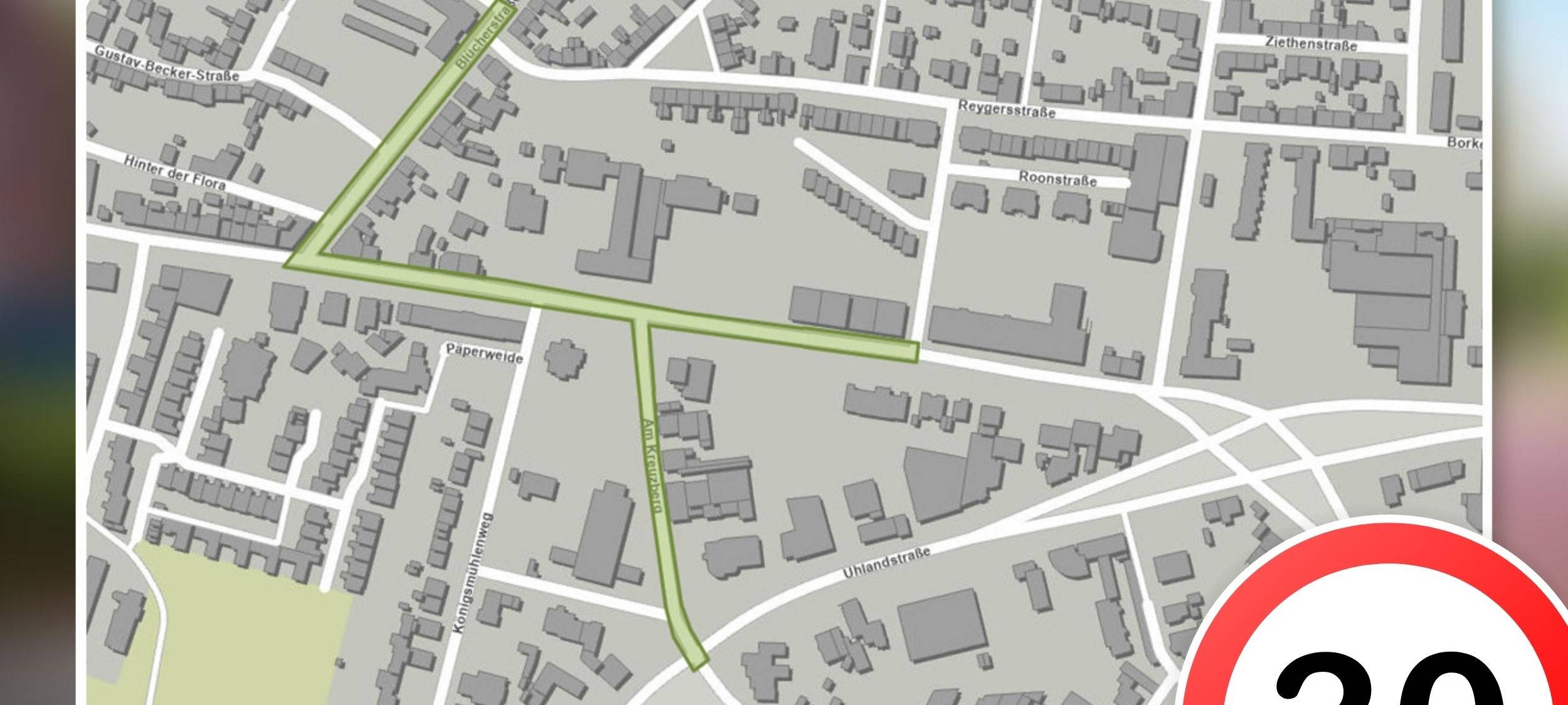 Tempo 30 an IvM-Schule in Bocholt