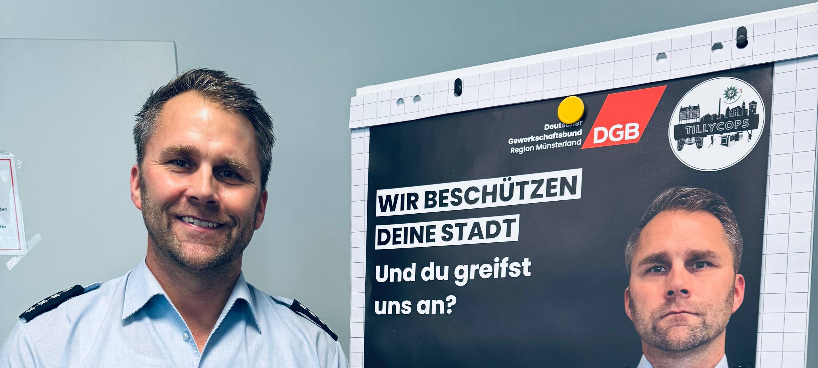 DGB-Kampagne "Vergiss nie, hier arbeitet ein Mensch!" jetzt auch bei der Polizei