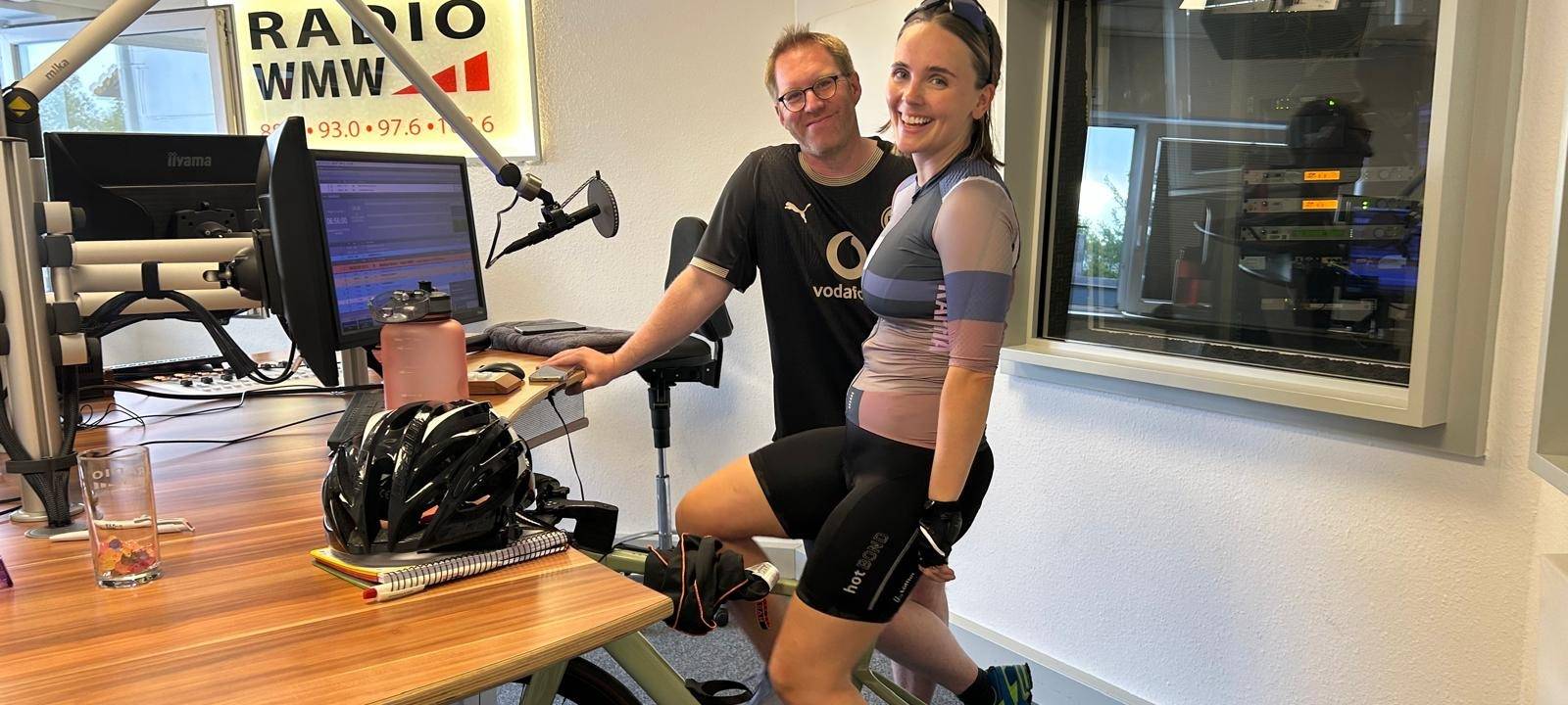 Heute wird im Studio Fahrrad gefahren