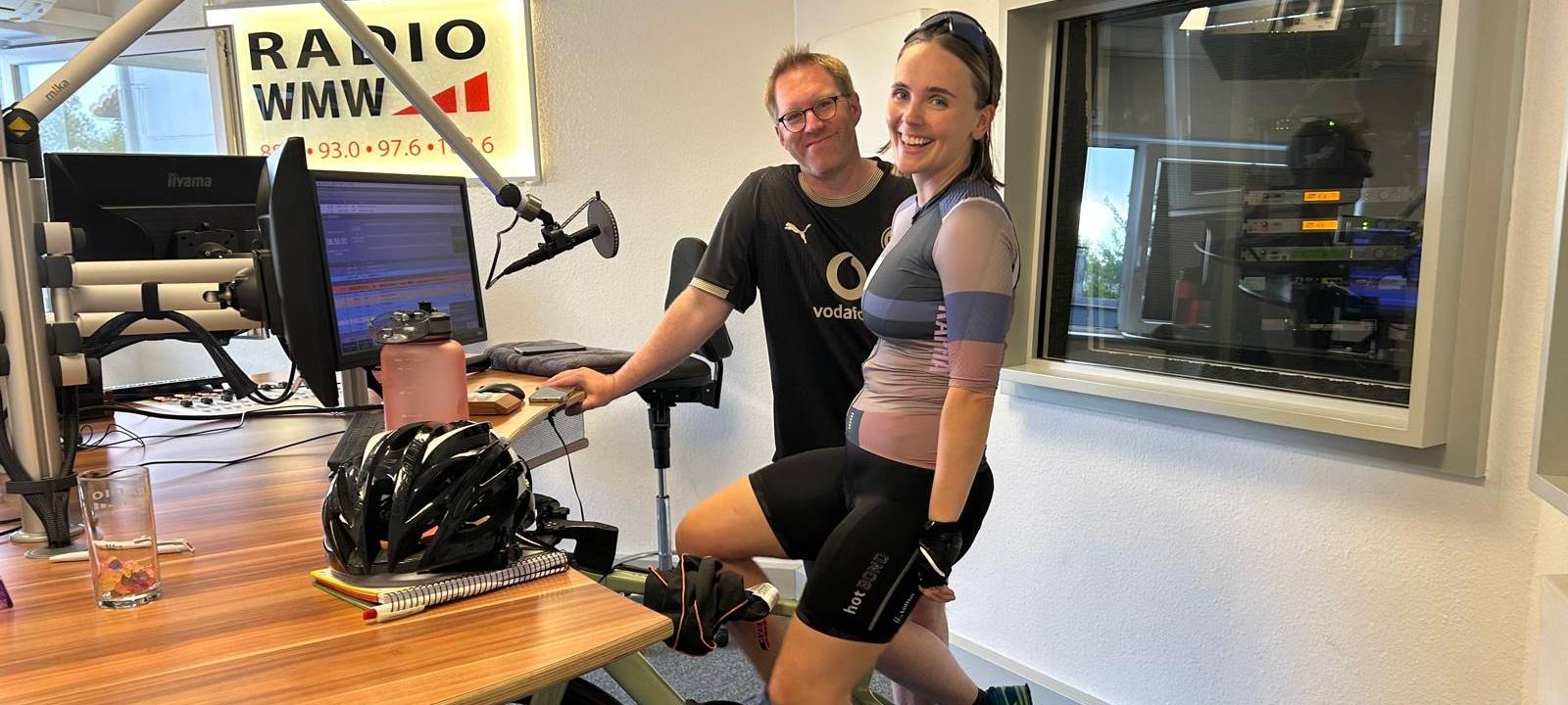 Heute wird im Studio Fahrrad gefahren