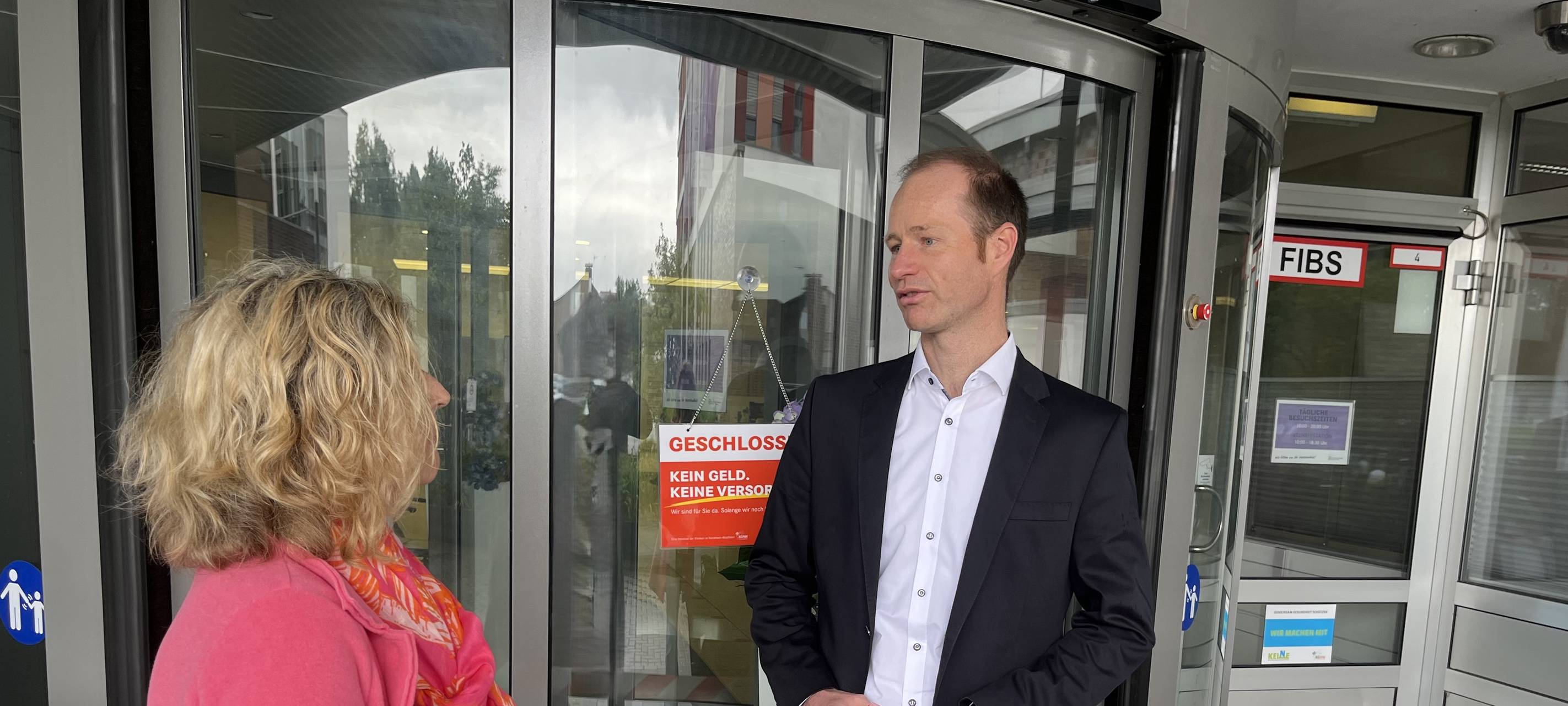 Protestaktion am Krankenhaus in Gronau