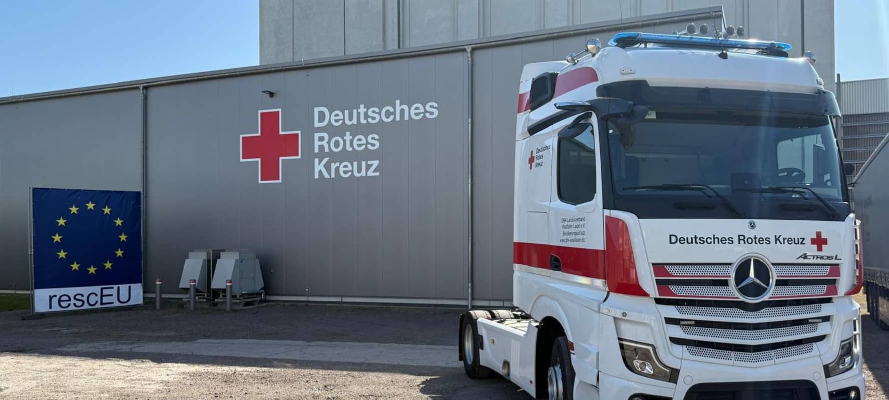 DRK Logistik-Übung zur EU-Hilfe im Krisenfall