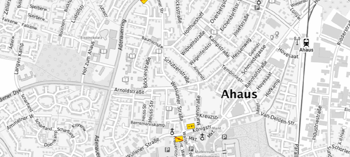 Straßensperrung in Ahaus